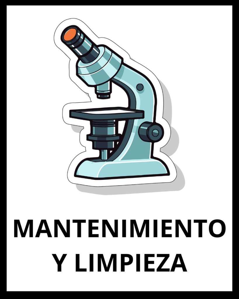 mantenimiento y limpieza de un microscopio